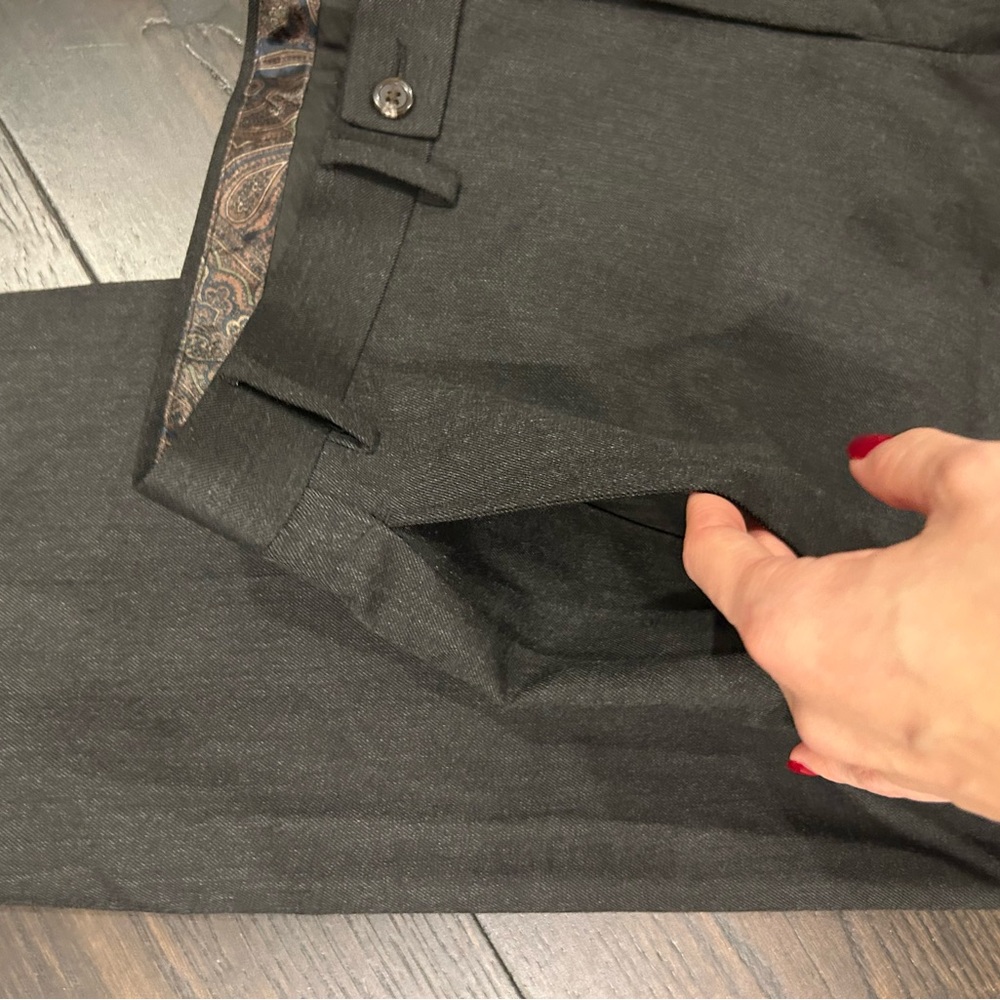 Lauren Ralph Lauren Charcoal Gray Tailored Dress Pants Size 38 - Picture 10 of 14
